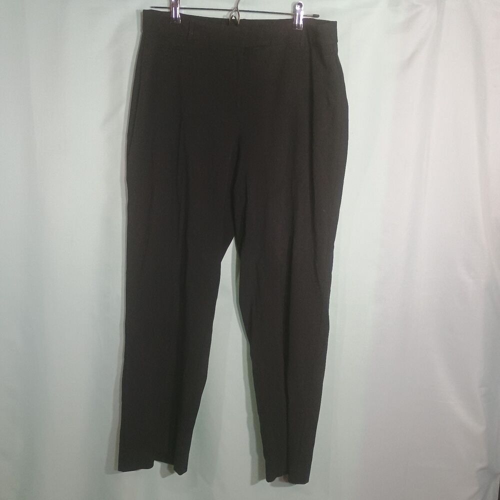 Women’s Black Dress Pants Straight Leg Career Office Business Casual Trousers